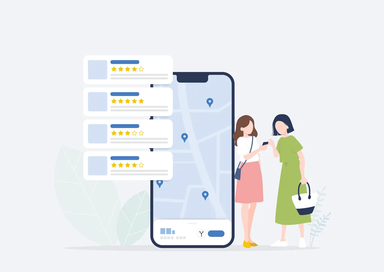 スマホで近くの店を探す